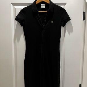 Lacoste black cotton polo dress